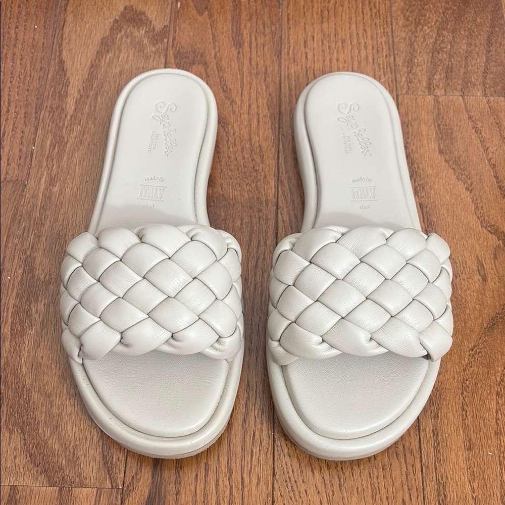 Seychelles Belissima Braided Sandals Oatmeal Size 7.5